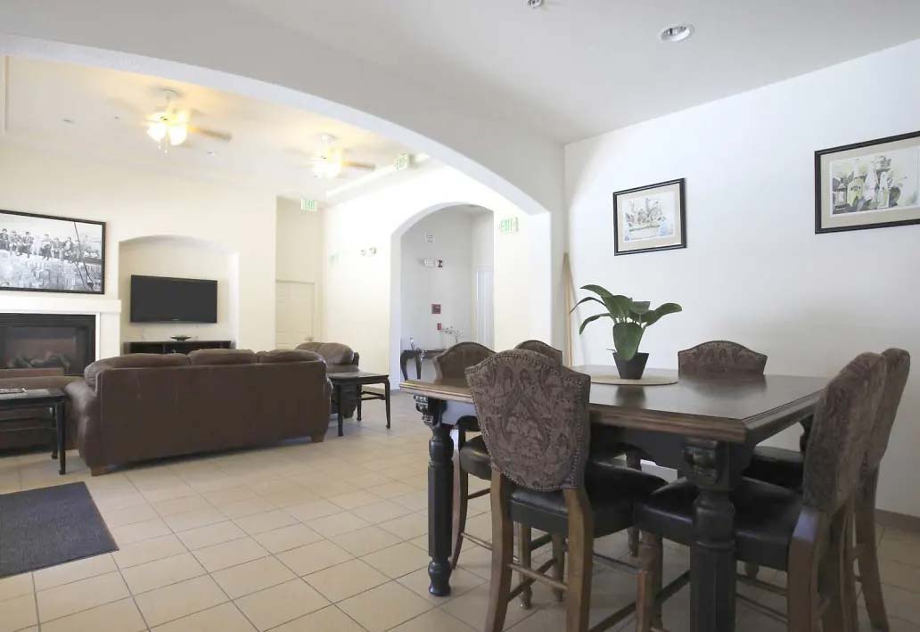 A model unit view at Belcourt Apartments